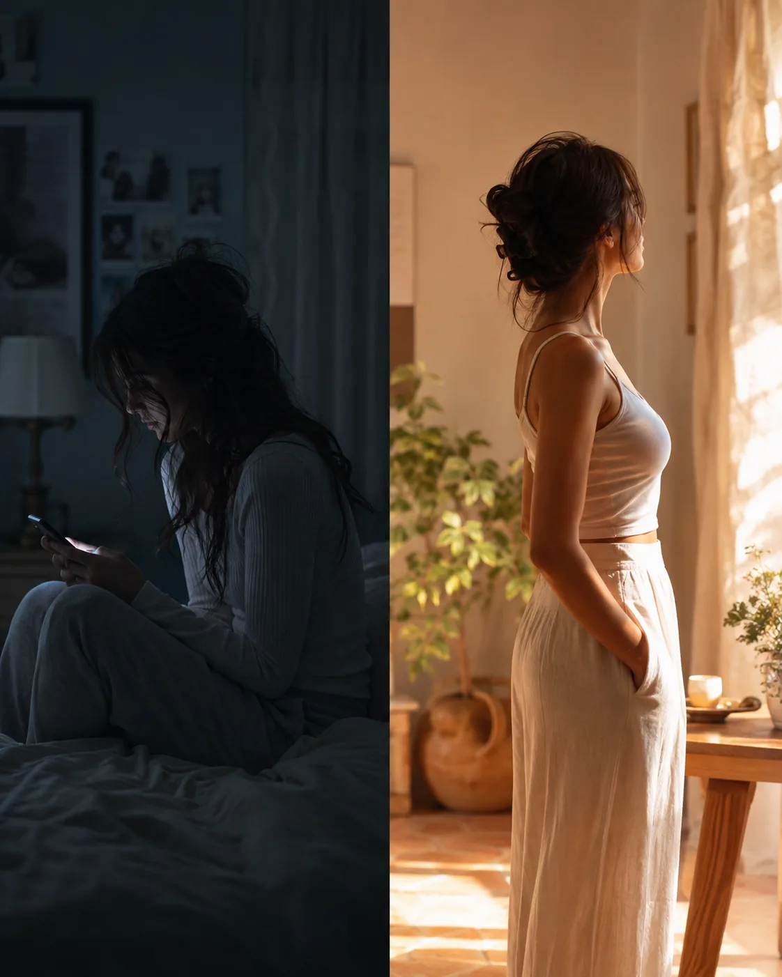 Antes e depois: ansiedade sem rumo vs. controle com método